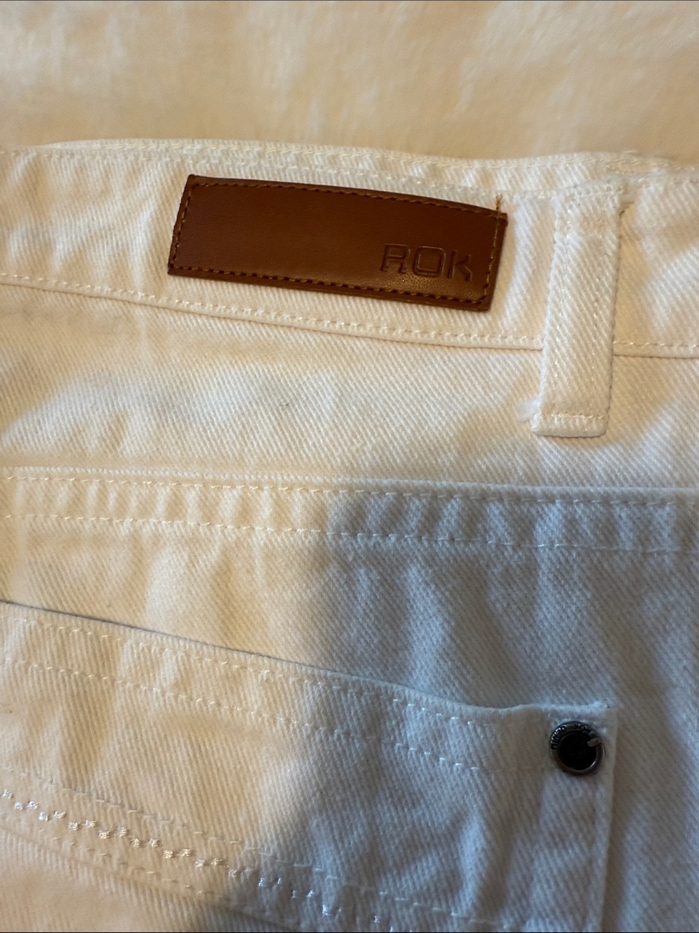 ROK Men's White Jean Shorts